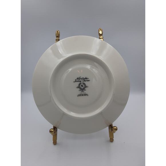 Noritake Ivory China Japan Ivory & Ebony Tea Cup & Saucer - Picture 12 of 12